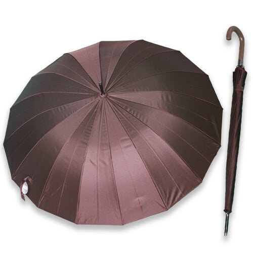 Grand Parapluie - Marron uni - un-parapluie.fr