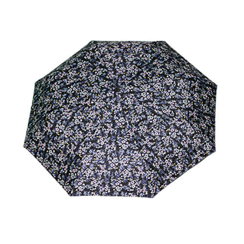 Mini Parapluie Automatique - Floral Noir - un-parapluie.fr