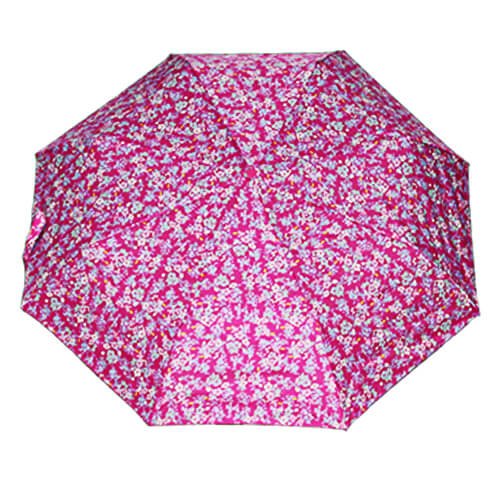 Mini Parapluie Automatique - Floral Rose - un-parapluie.fr
