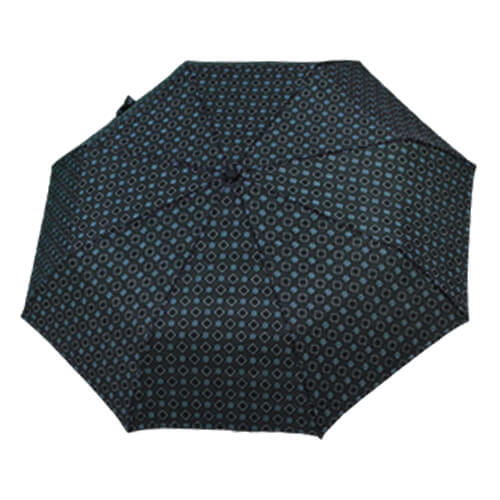 Mini Parapluie Automatique - Losanges et Fleurs Noir et gris - un-parapluie.fr