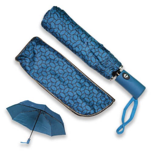 Mini Parapluie Automatique - Ovales Bleu - un-parapluie.fr