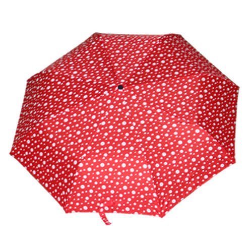 Mini Parapluie Automatique - Rouge Petits et Grands Pois - un-parapluie.fr