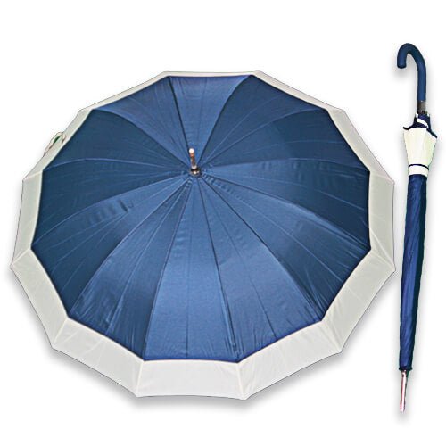 Parapluie Classique XL - Bleu et Blanc - un-parapluie.fr