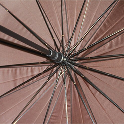Parapluie Classique XL - Marron uni - un-parapluie.fr