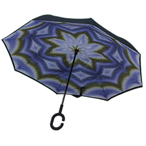 Parapluie Inversé - Fleur Mandala Violette - un-parapluie.fr