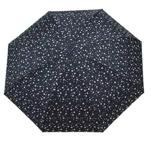 Parapluie Inversé - Noir Étoiles Blanche RV - un-parapluie.fr
