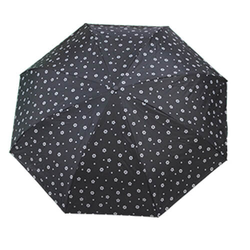 Parapluie Inversé - Noir Fleur Blanche RV - un-parapluie.fr