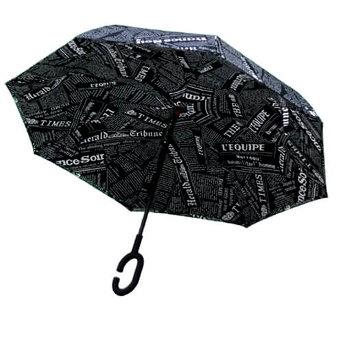 Parapluie Inversé - Presse Noir RV - un-parapluie.fr