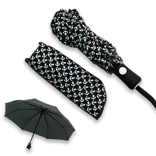 Parapluie Pliant- Ancres Vert - un-parapluie.fr