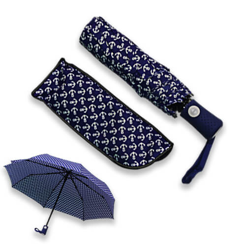 Parapluie Pliant - Ancres Violet - un-parapluie.fr
