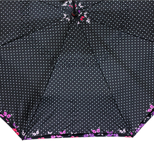 Inverted Umbrella - Black with White Polka Dots RV Border Butterflies